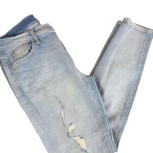 7 For All Mankind Ankle Gwenevere Distressed Light Wash Jeans Womens Size 30